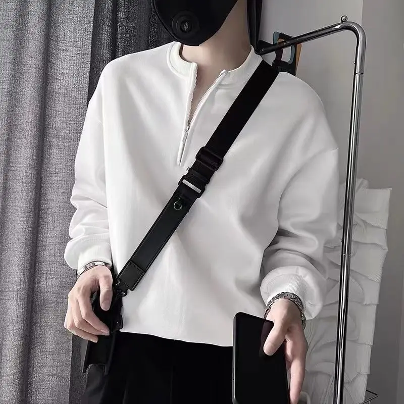 Белый пуловер без логотипа на молнии для отдыха, простые новые и свободные топы S, забавные Y2k, винтажные толстовки Overfit 90-х годов для мужчин
Белый пуловер без логотипа на молнии для отдыха, простые новые и свободные топы S, забавные Y2k, винтажные толстовки Overfit 90-х годов для мужчин