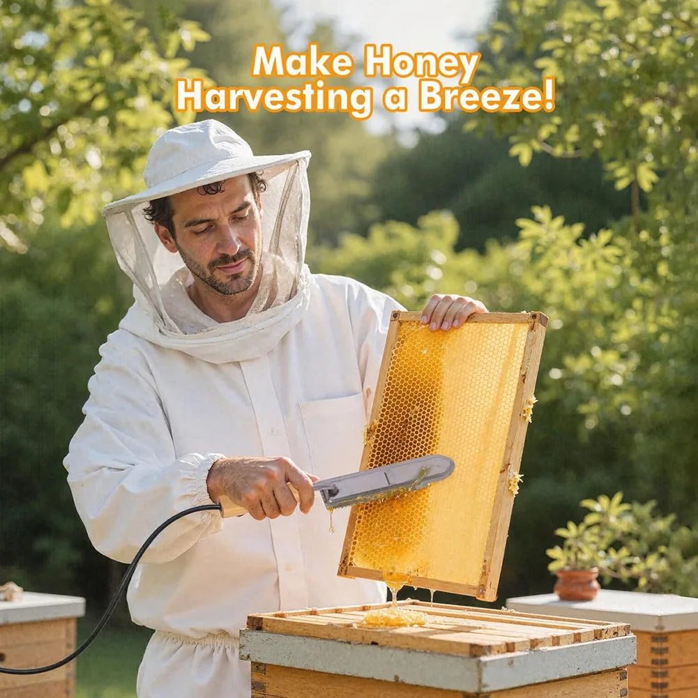Honey Extraction Tool Set-Electric Honey Uncapping Knife, Heated Honey Uncapping Scraper, Honey Harvesting Knife US Plug
Honey Extraction Tool Set-Electric Honey Uncapping Knife, Heated Honey Uncapping Scraper, Honey Harvesting Knife US Plug