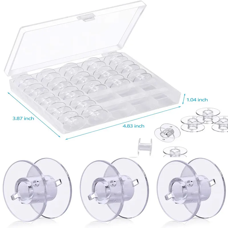 25pcs/Box Empty Bobbins Spools Storage Box Transparent Empty Bobbins Box Home Sewing Sleeve Plastic Box Sewing Tool Accessories
25pcs/Box Empty Bobbins Spools Storage Box Transparent Empty Bobbins Box Home Sewing Sleeve Plastic Box Sewing Tool Accessories