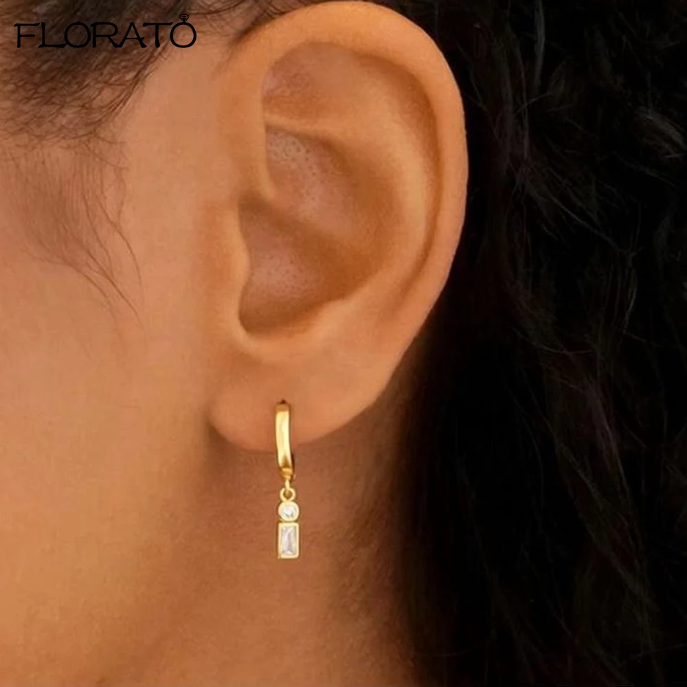 925 Sterling Silver Needle Geometric Zircon Pendant Hoop Earrings for Women Small Huggie Earring Party Trend Jewelry Accessories
925 Sterling Silver Needle Geometric Zircon Pendant Hoop Earrings for Women Small Huggie Earring Party Trend Jewelry Accessories