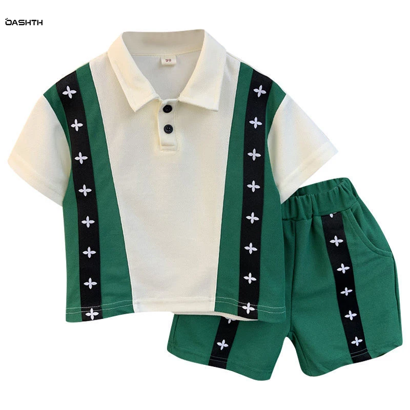 OASHTH Boys' summer suit new children's polo shirt shorts fashion baby two-piece set
OASHTH Boys' summer suit new children's polo shirt shorts fashion baby two-piece set