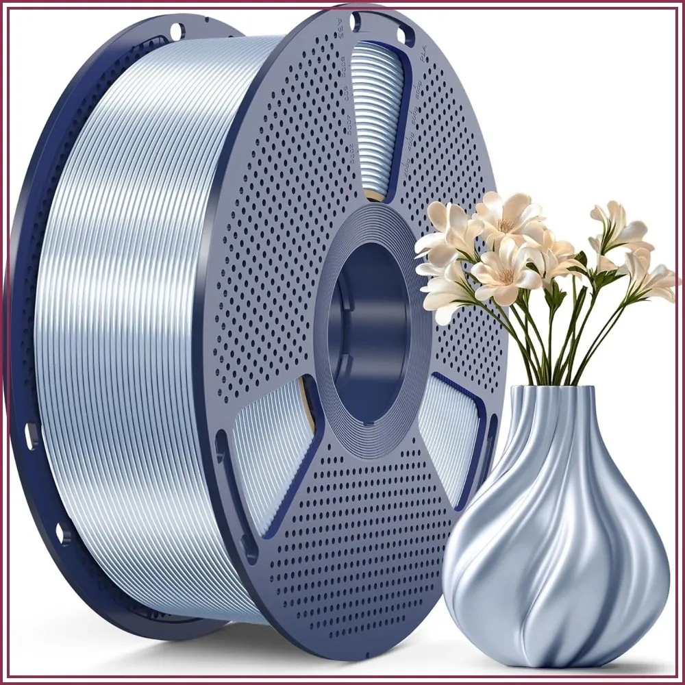 Silk PLA Filament 1.75mm, Smooth Silky Surface, Easy to Print, Dimensional Accuracy +/- 0.02mm, Silver 1KG
Silk PLA Filament 1.75mm, Smooth Silky Surface, Easy to Print, Dimensional Accuracy +/- 0.02mm, Silver 1KG
