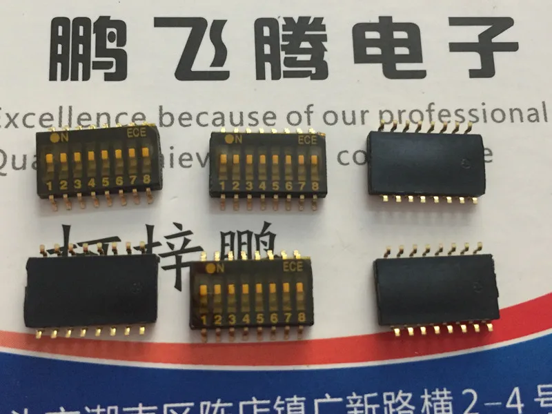 1PCS Original Taiwan ECE Bairong EHS108LD dial code switch 8-bit patch 1.27 pitch key type flat dial 8P
1PCS Original Taiwan ECE Bairong EHS108LD dial code switch 8-bit patch 1.27 pitch key type flat dial 8P