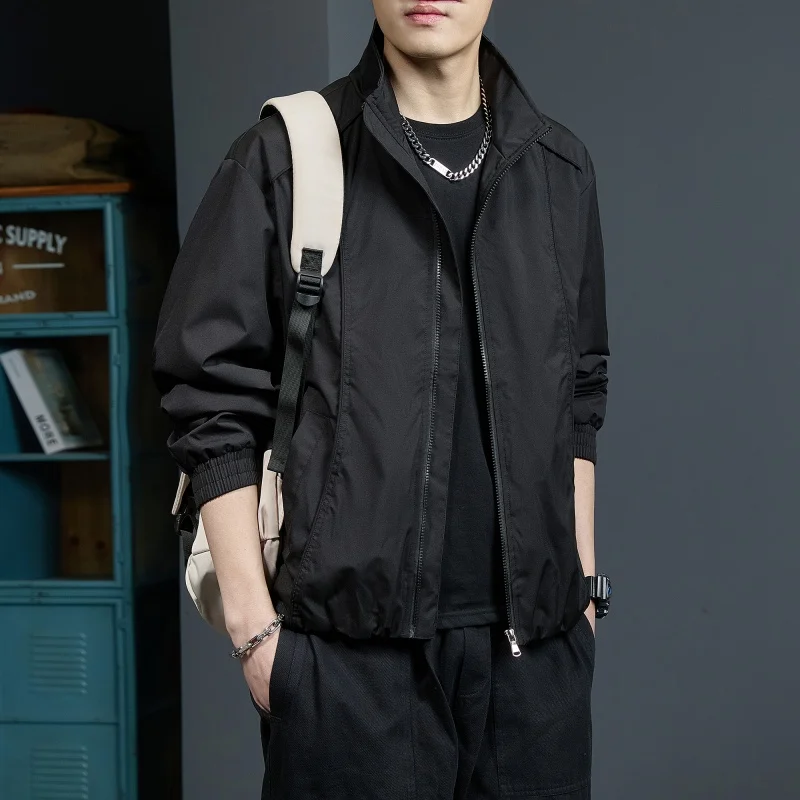 Spring Bomber Coat Men Outdoor Windbreaker Jacket Casual Loose Fit Solid Color Lightweight Spring Autumn Outerwear QHL5191
Spring Bomber Coat Men Outdoor Windbreaker Jacket Casual Loose Fit Solid Color Lightweight Spring Autumn Outerwear QHL5191