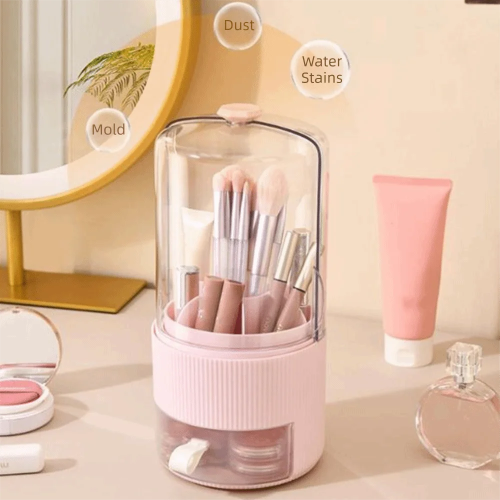Пластик 360 ° Вращающийся органайзер для косметики: круглый, большой емкости, для помады и карандашей для бровей, с выдвижным ящиком, пылезащитный
Пластик 360 ° Вращающийся органайзер для косметики: круглый, большой емкости, для помады и карандашей для бровей, с выдвижным ящиком, пылезащитный
