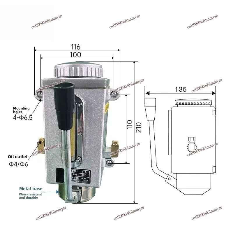 Machine tool Y-8 hand crank pump Hand crank lubrication pump oil injection machine engraving machine oil pump
Machine tool Y-8 hand crank pump Hand crank lubrication pump oil injection machine engraving machine oil pump