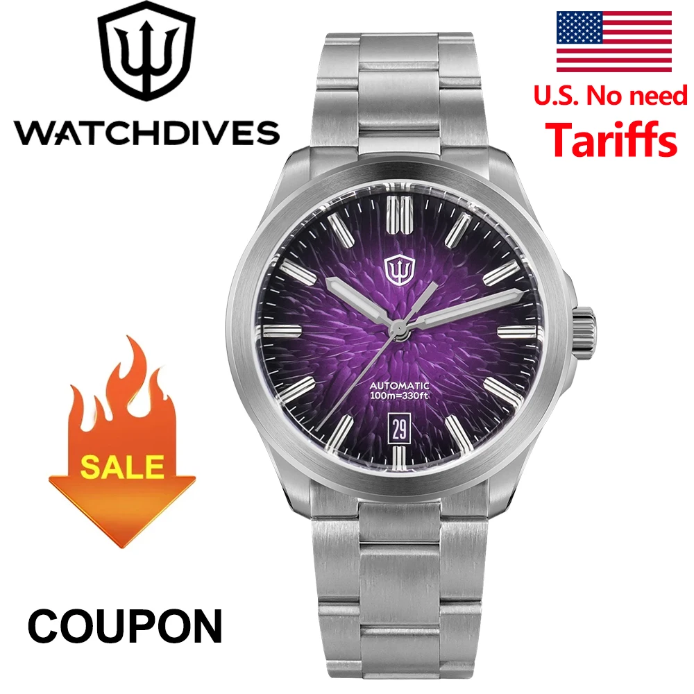 Часы Watchdives WD0005 NH35 с автоматическим механизмом и куполообразным сапфировым стеклом BGW9, светящиеся, 100 м, водонепроницаемые, 39 мм, винтажные часы
Часы Watchdives WD0005 NH35 с автоматическим механизмом и куполообразным сапфировым стеклом BGW9, светящиеся, 100 м, водонепроницаемые, 39 мм, винтажные часы