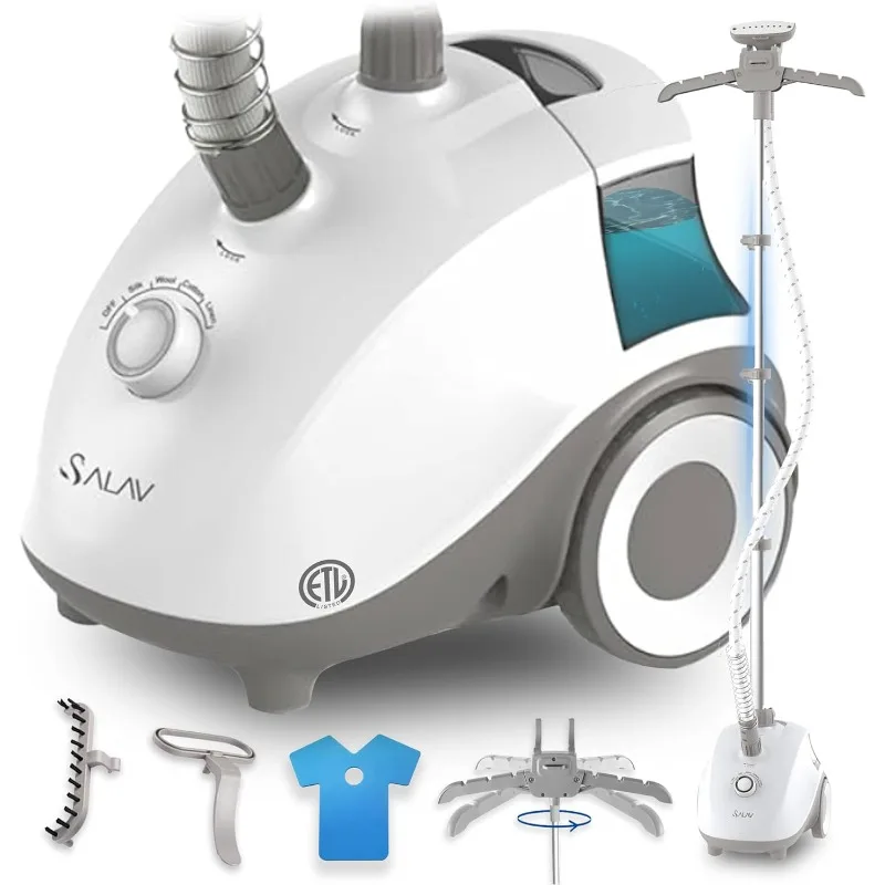 SALAV Standing Steamer for Clothes,1500W Garment Steamer with Roll Wheels,4 Steam Settings,w/ Limescale Remover Descaler Packets
SALAV Standing Steamer for Clothes,1500W Garment Steamer with Roll Wheels,4 Steam Settings,w/ Limescale Remover Descaler Packets