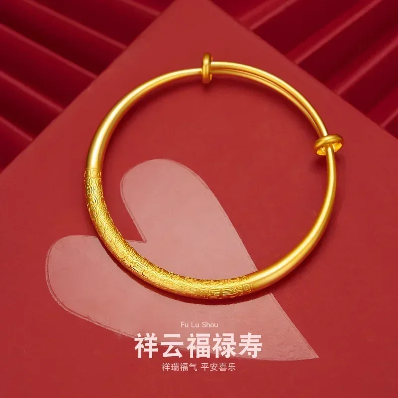 Браслет из настоящего золота 9999 24 карата, золотой браслет Xiangyun Fulushou Push-pull, браслет Push-pull Женский ретро-этнический стиль
Браслет из настоящего золота 9999 24 карата, золотой браслет Xiangyun Fulushou Push-pull, браслет Push-pull Женский ретро-этнический стиль