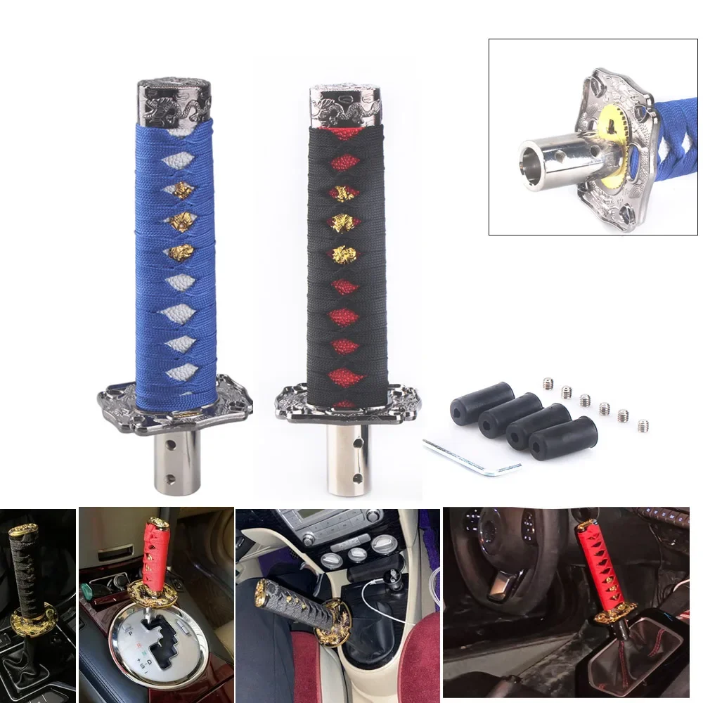 JDM Universal 150MM Katana Samurai Sword Shift Knob Shifter With Adapters Gear Shift knob ABS+Textile cloth
JDM Universal 150MM Katana Samurai Sword Shift Knob Shifter With Adapters Gear Shift knob ABS+Textile cloth