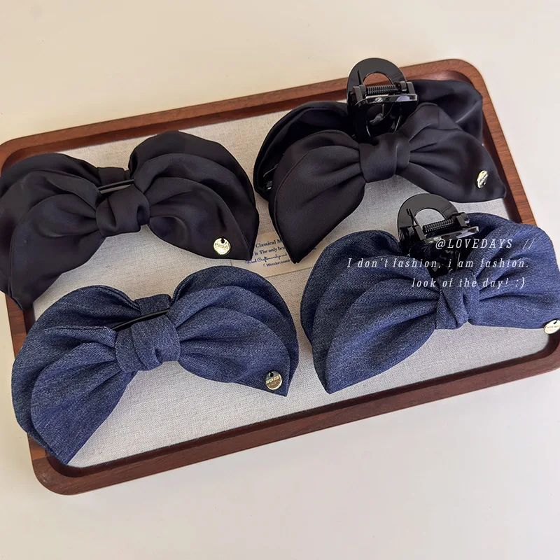 Denim Bow Banana Clip Hair Claw for Ponytail Women Vintage Casual Versatile Daily Commute Back Head Hair Holder Durable
Denim Bow Banana Clip Hair Claw for Ponytail Women Vintage Casual Versatile Daily Commute Back Head Hair Holder Durable