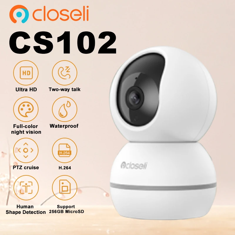 CLOSELI CS102 5MP Camera 3.6 MM Humanoid Detection Two-Way Talk One-Touch Call Full-Color Night Vision For Indoor Camera
CLOSELI CS102 5MP Camera 3.6 MM Humanoid Detection Two-Way Talk One-Touch Call Full-Color Night Vision For Indoor Camera