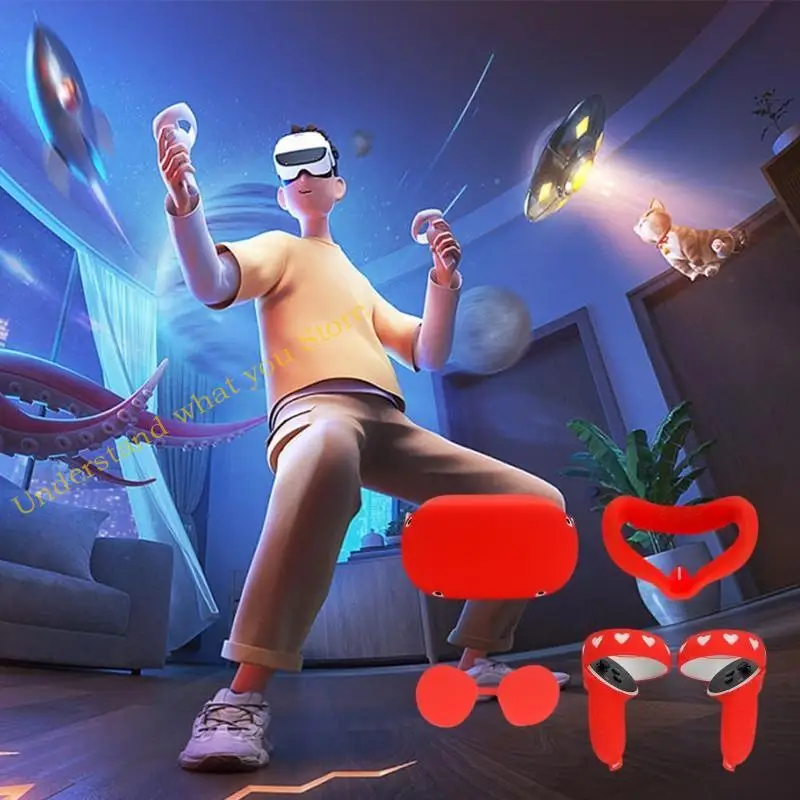 J60A Silicone Cover Set for Oculus- Quest- 2 for Protection for Virtual Reality Heads
J60A Silicone Cover Set for Oculus- Quest- 2 for Protection for Virtual Reality Heads