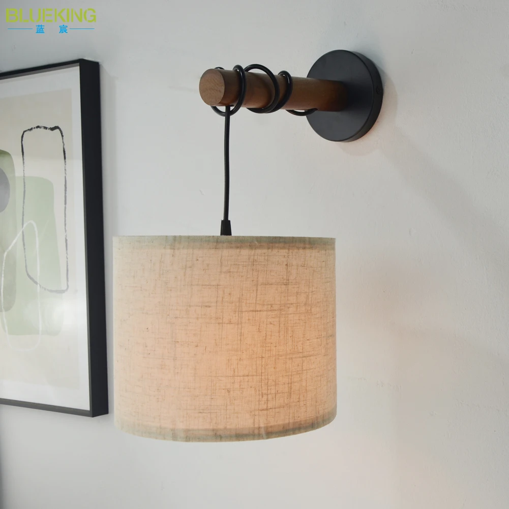 Vintage Wall Sconces Set of Two, Hardwired Farmhouse Fabric Wall Lamps with Wooden Arm Rustic Indoor Wall Mount Light Fixtures
Vintage Wall Sconces Set of Two, Hardwired Farmhouse Fabric Wall Lamps with Wooden Arm Rustic Indoor Wall Mount Light Fixtures