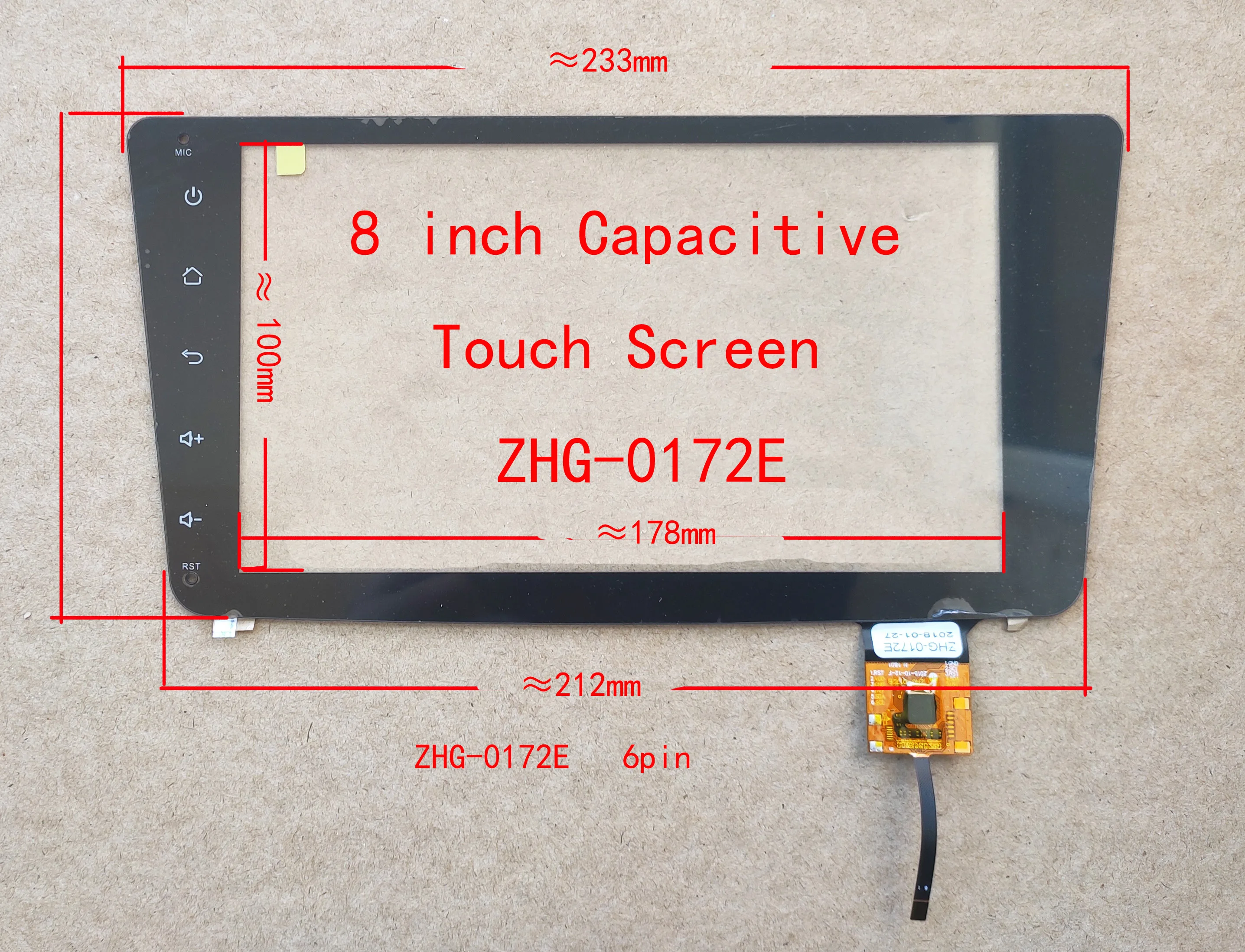 8 Inch Touch Screen Sensor Digitizer Panel Glass GT911 6Pin For HONDA Toyota HYUNDAI Nissan ZHG-0172E
8 Inch Touch Screen Sensor Digitizer Panel Glass GT911 6Pin For HONDA Toyota HYUNDAI Nissan ZHG-0172E