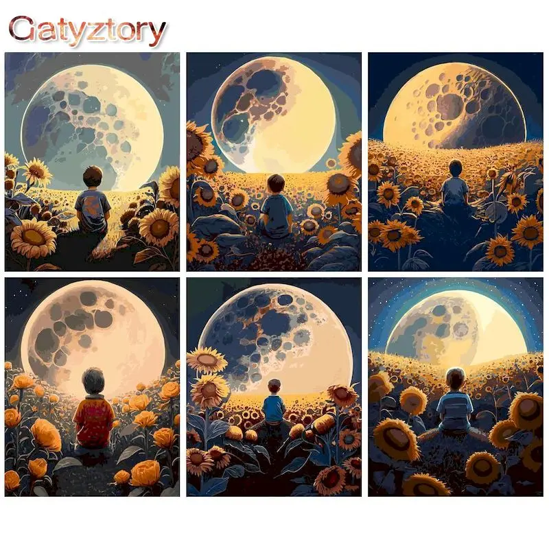 GATYZTORY Modern Painting By Numbers Paint Kit Flower Moon Boy Picture Drawing For Adults Coloring By Numbers Families On Canvas
GATYZTORY Modern Painting By Numbers Paint Kit Flower Moon Boy Picture Drawing For Adults Coloring By Numbers Families On Canvas