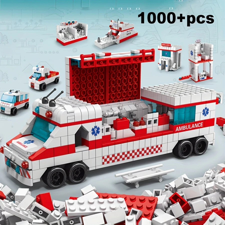 1000PCS ambulance building blocks, 6-in-1 city series ambulances. Children's toy ambulance building blocks, desktop decoration.
1000PCS ambulance building blocks, 6-in-1 city series ambulances. Children's toy ambulance building blocks, desktop decoration.