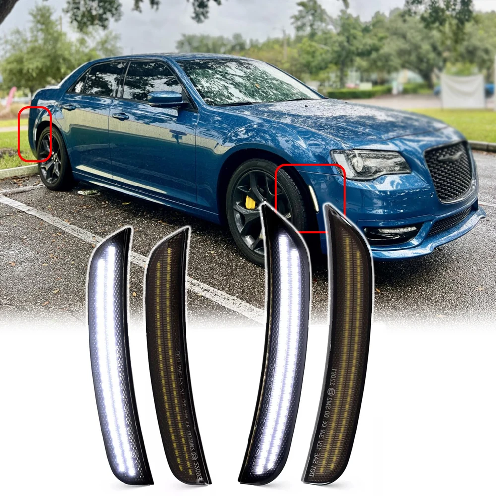 For Chrysler 300 2015-2023 Front Rear LED Side Marker Fender Light Smoked Lens OEM#68213845AD White Lamp
For Chrysler 300 2015-2023 Front Rear LED Side Marker Fender Light Smoked Lens OEM#68213845AD White Lamp