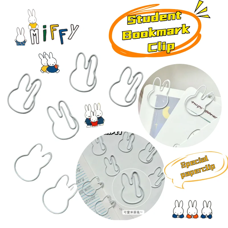 New Miffy rabbit paper clip special-shaped creative cartoon cute student metal shape paper clip special bookmark decoration clip
New Miffy rabbit paper clip special-shaped creative cartoon cute student metal shape paper clip special bookmark decoration clip