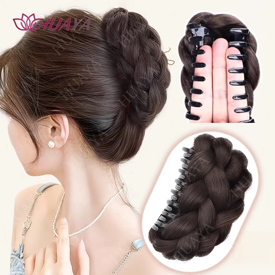 Women's Hair Buns Synthetic Braided Chignon Claw Hair Messy Buns Updo claw Clip In Hairpiece For Women
Women's Hair Buns Synthetic Braided Chignon Claw Hair Messy Buns Updo claw Clip In Hairpiece For Women