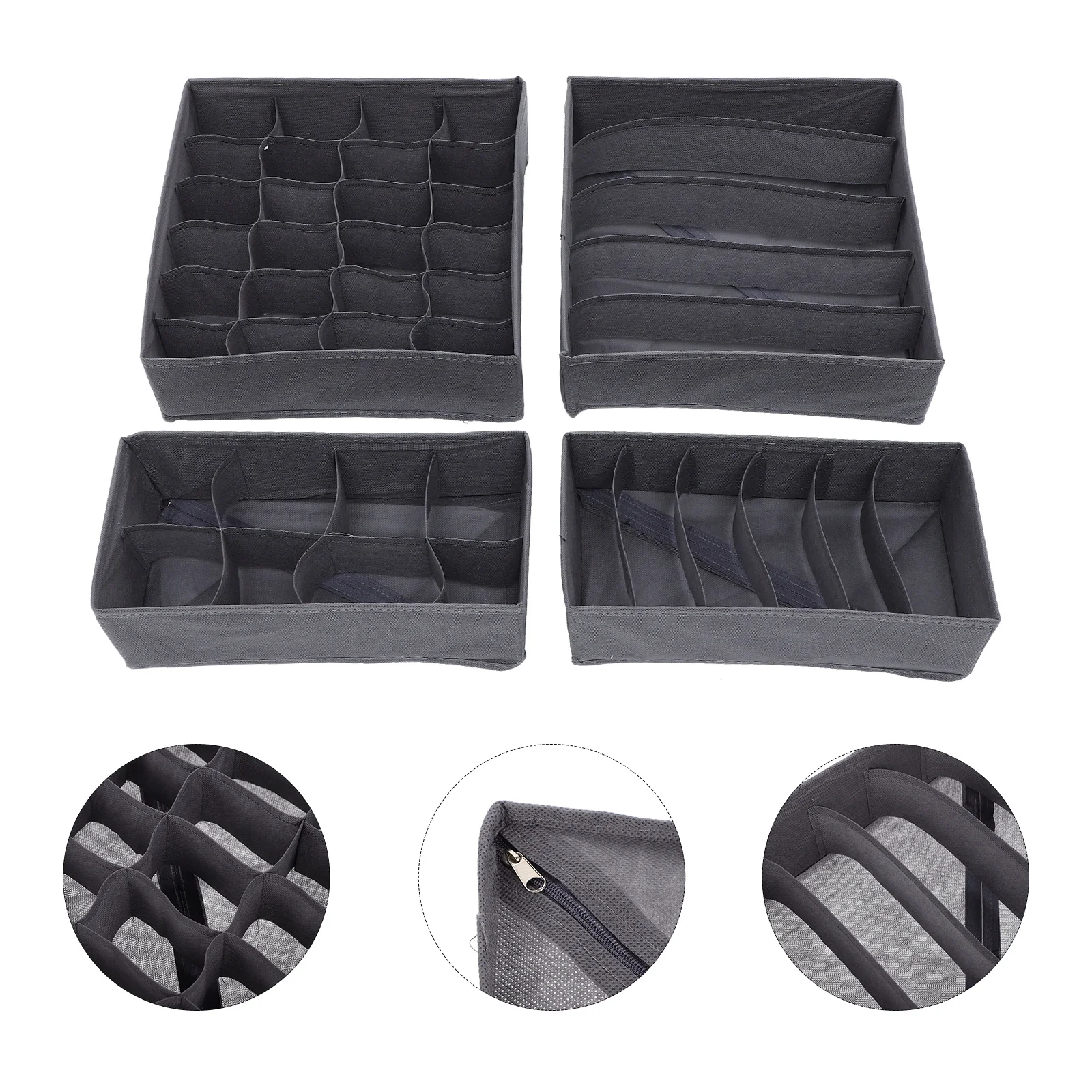 4Pcs Underwear Storage Organizer Non Woven Fabric Divided Drawer Boxes Sock Holder Closet Dresser Organizers
4Pcs Underwear Storage Organizer Non Woven Fabric Divided Drawer Boxes Sock Holder Closet Dresser Organizers