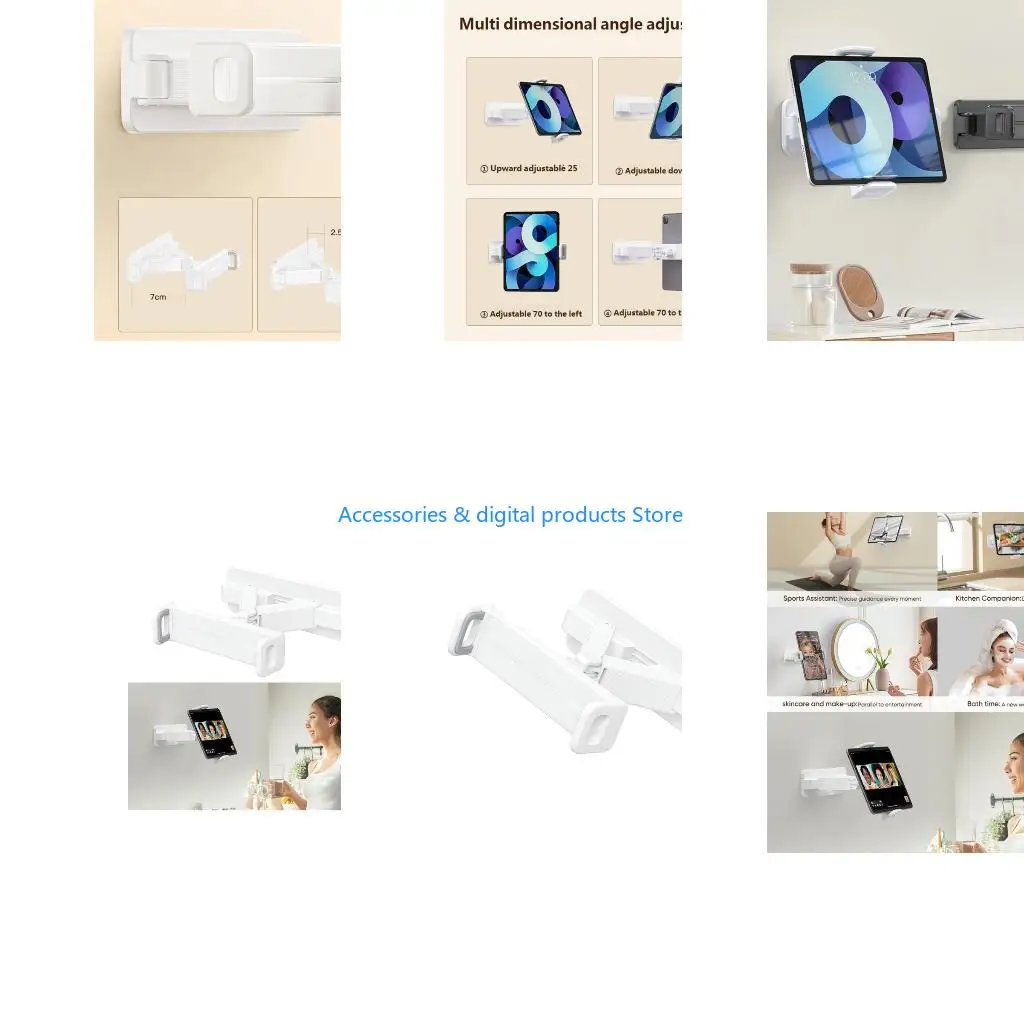 77JD Removable Adhesive Back Tablet Wall Mount Holder For Kitchen Bedroom Office for
77JD Removable Adhesive Back Tablet Wall Mount Holder For Kitchen Bedroom Office for
