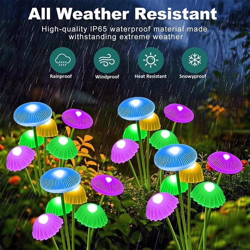 Garden Decorative Solar Jellyfish Swaying Light Outdoor Landscape Light Solar Mushroom Lights Courtyard Pathway Yard Lawn Lamp
Garden Decorative Solar Jellyfish Swaying Light Outdoor Landscape Light Solar Mushroom Lights Courtyard Pathway Yard Lawn Lamp