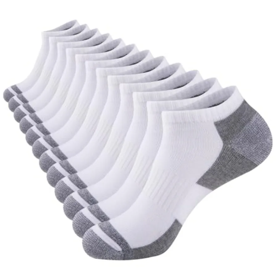 12 Pack Mens Cushioned Ankle Socks, Low Cut Breathable Casual Socks Shoe Size 6-11
12 Pack Mens Cushioned Ankle Socks, Low Cut Breathable Casual Socks Shoe Size 6-11