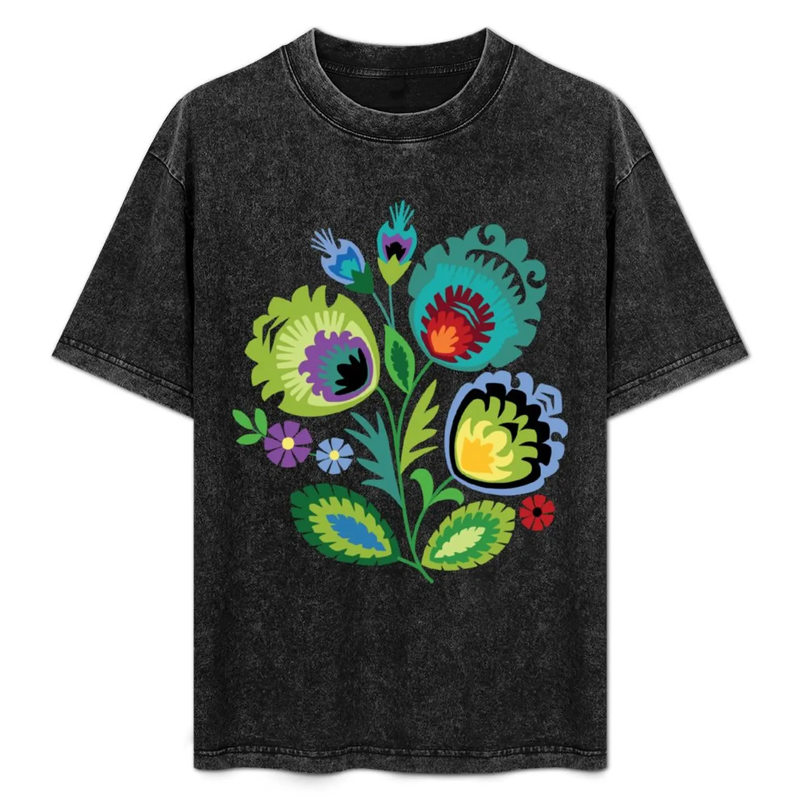 Polish Folk Flowers Green T-Shirt Basic Solid Color Short Sleeve T-Shirt
Polish Folk Flowers Green T-Shirt Basic Solid Color Short Sleeve T-Shirt