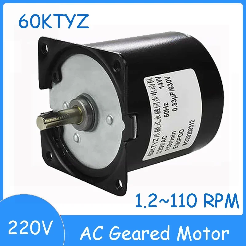 60KTYZ 220V Micro AC Geared Motor 1.2~110 RPM 14W Power Permanent Magnet Synchronous Small Motor Gear Low Speed Motor
60KTYZ 220V Micro AC Geared Motor 1.2~110 RPM 14W Power Permanent Magnet Synchronous Small Motor Gear Low Speed Motor
