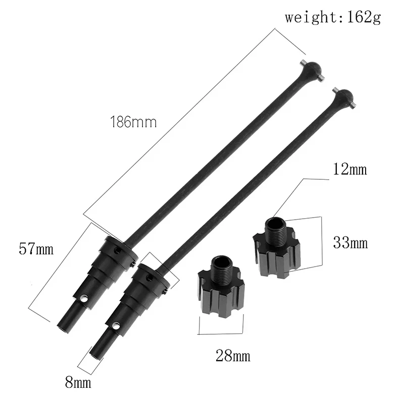 RC Car 2pcs Metal Extended Drive Shaft for 1/6 Traxxas XRT RC Car Upgrade Parts Accessories
RC Car 2pcs Metal Extended Drive Shaft for 1/6 Traxxas XRT RC Car Upgrade Parts Accessories