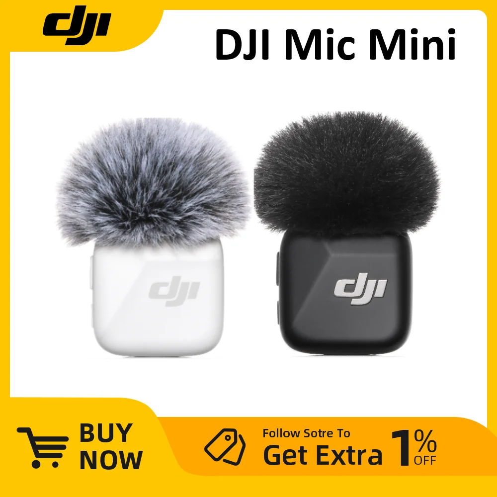 DJI Mic Mini Wireless Microphone with Intelligent Noise Cancelling High-Quality Audio With Stable Transmission
DJI Mic Mini Wireless Microphone with Intelligent Noise Cancelling High-Quality Audio With Stable Transmission