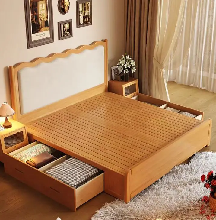 !@Northern Europe Classic Bed Wood 1.8 Meters King Size Bedroom Furniture Set Single Double Bed King Size Wooden Storage Bed
!@Northern Europe Classic Bed Wood 1.8 Meters King Size Bedroom Furniture Set Single Double Bed King Size Wooden Storage Bed