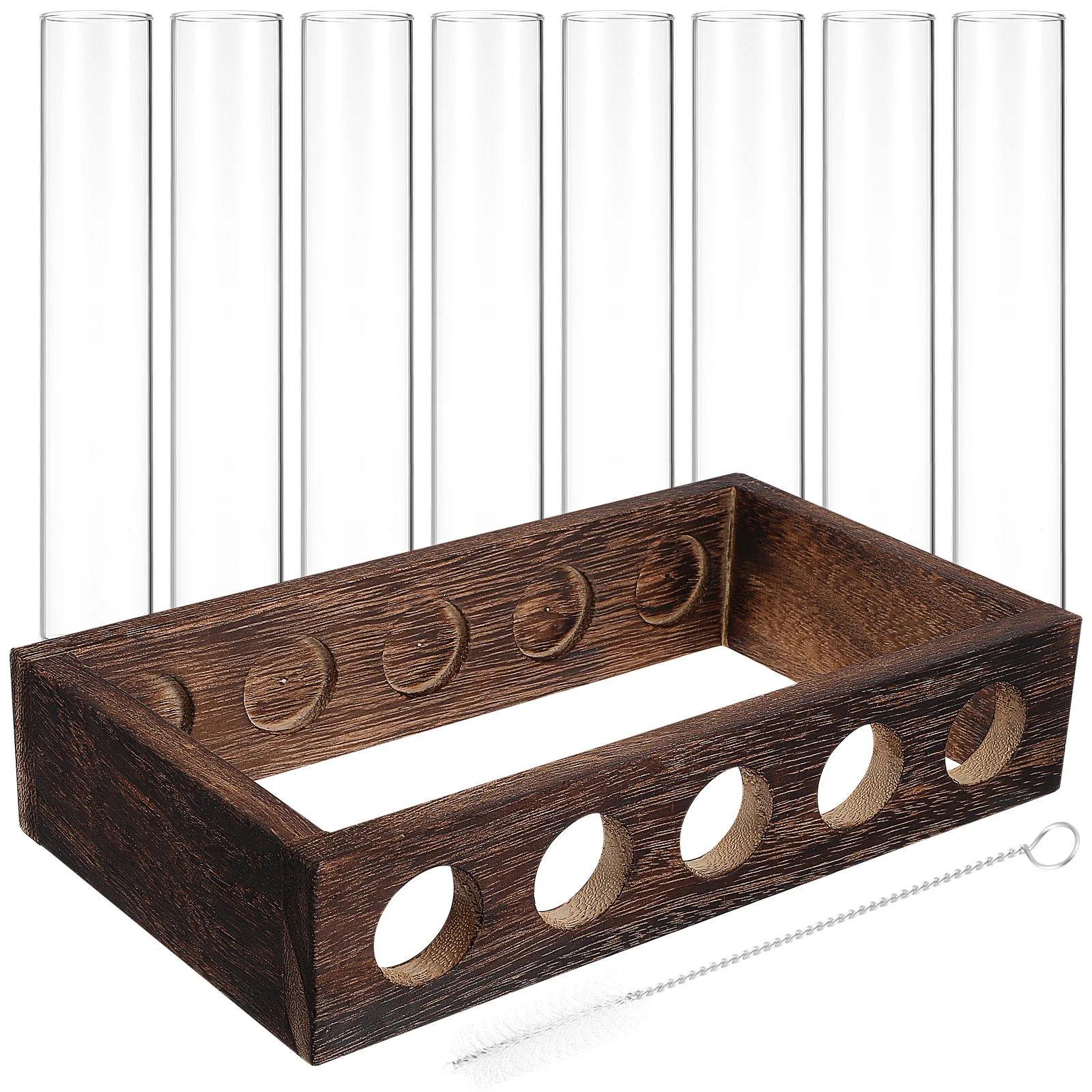 Wood Rack Propagation Station Plant Holder 5 Glass Tubes Cleaning Brush Hydroponic Propagation Stand Desktop Office Home
Wood Rack Propagation Station Plant Holder 5 Glass Tubes Cleaning Brush Hydroponic Propagation Stand Desktop Office Home