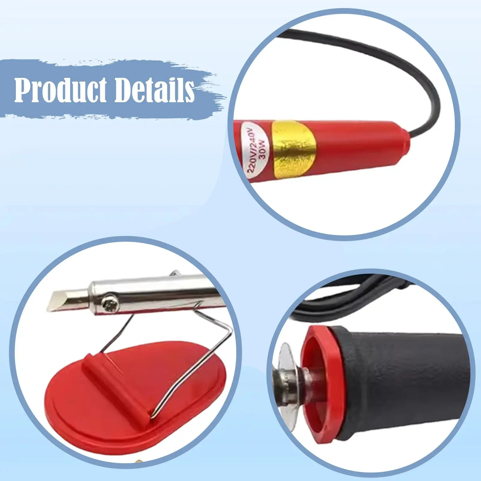 Electric Soldering Iron Kit for Metalwork Engraving Pyrography Pen with Stand for DIY Craft Woodworking Repairs
Electric Soldering Iron Kit for Metalwork Engraving Pyrography Pen with Stand for DIY Craft Woodworking Repairs
