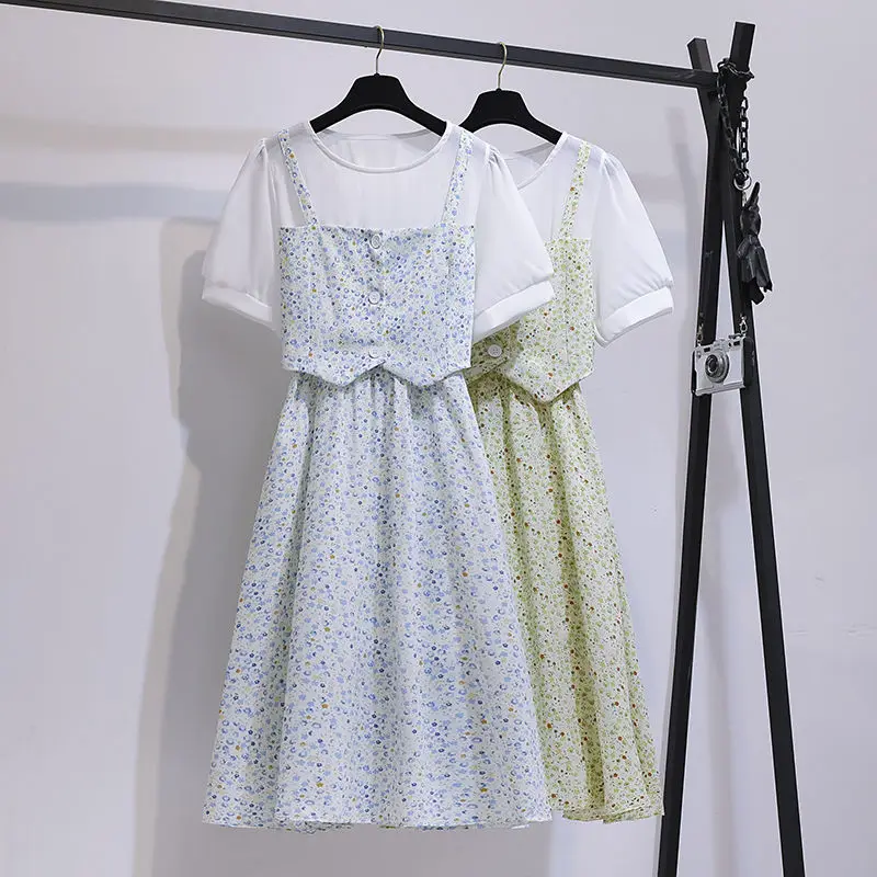 2022 Summer New Women's Dress Chic Graceful Print Patchwork Short Sleeve Chiffon Dresses Girls Student Casual Simple Clothing
2022 Summer New Women's Dress Chic Graceful Print Patchwork Short Sleeve Chiffon Dresses Girls Student Casual Simple Clothing