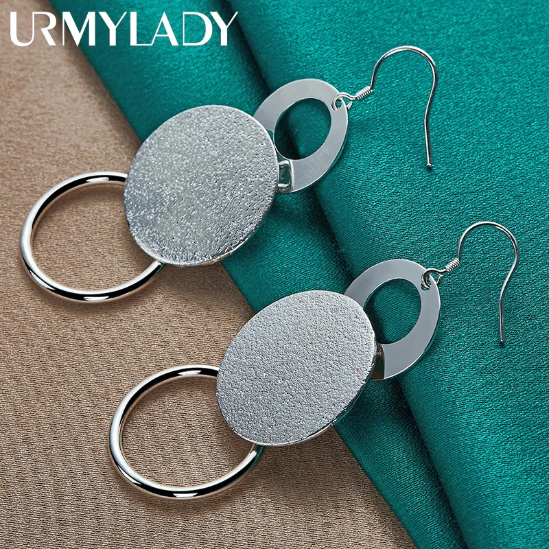 URMYLADY 925 Sterling Silver Matte Round Earrings For Women Wedding Engagement Party Fashion Jewelry
URMYLADY 925 Sterling Silver Matte Round Earrings For Women Wedding Engagement Party Fashion Jewelry