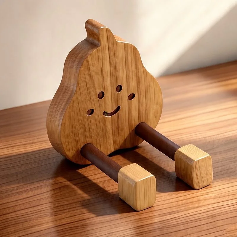 2PCS Cute cartoon mobile phone desktop stand, solid wood chair, tablet stand, creative Yali tatami wooden phone stand
2PCS Cute cartoon mobile phone desktop stand, solid wood chair, tablet stand, creative Yali tatami wooden phone stand