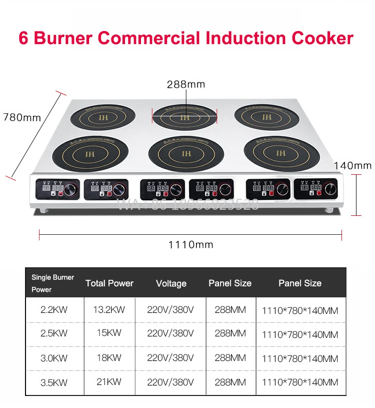 Коммерческая индукционная плита, индукционная плита, индукционная плита, индукционная варочная панель 220 В, 21 кВт
Коммерческая индукционная плита, индукционная плита, индукционная плита, индукционная варочная панель 220 В, 21 кВт