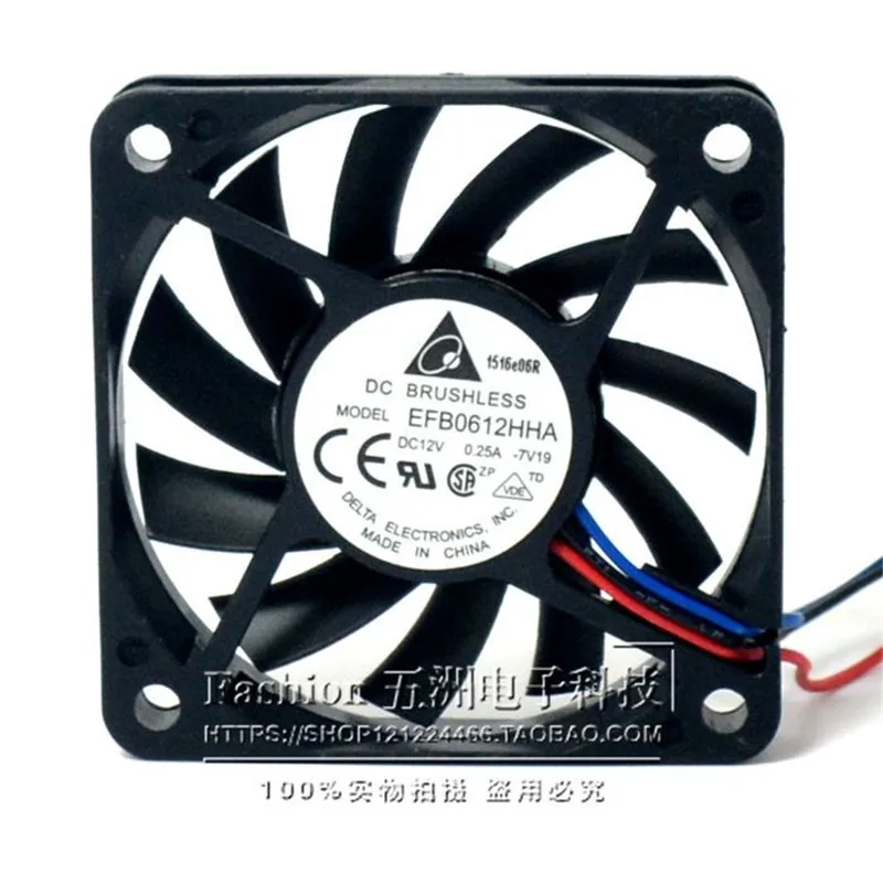 Authentic EFB0612HHA 60 * 60 * 10MM 6CM 12V 0.25A High Air Volume Ultra Thin CPU Cooling Fan
Authentic EFB0612HHA 60 * 60 * 10MM 6CM 12V 0.25A High Air Volume Ultra Thin CPU Cooling Fan
