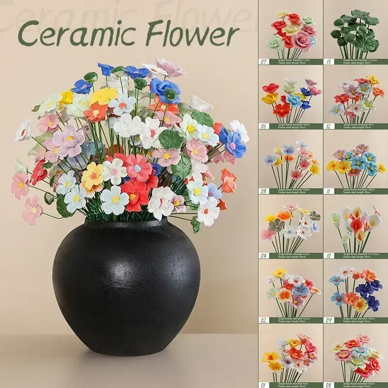 Random Flower Garden Stake Decor Ceramic Handmade Flowers Creative Art Floral Decoration Wedding Party Prop Festivity Occasion
Random Flower Garden Stake Decor Ceramic Handmade Flowers Creative Art Floral Decoration Wedding Party Prop Festivity Occasion