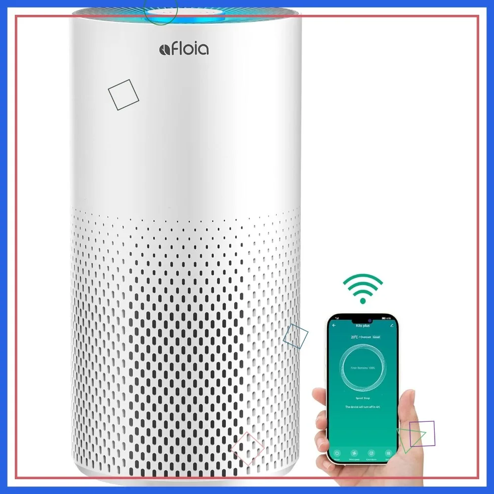Smart WiFi Air Purifier for Large Rooms Up to 1076 ft², Works with Alexa, 3-Stage Filtration, 22dB Quiet, CADR 140
Smart WiFi Air Purifier for Large Rooms Up to 1076 ft², Works with Alexa, 3-Stage Filtration, 22dB Quiet, CADR 140