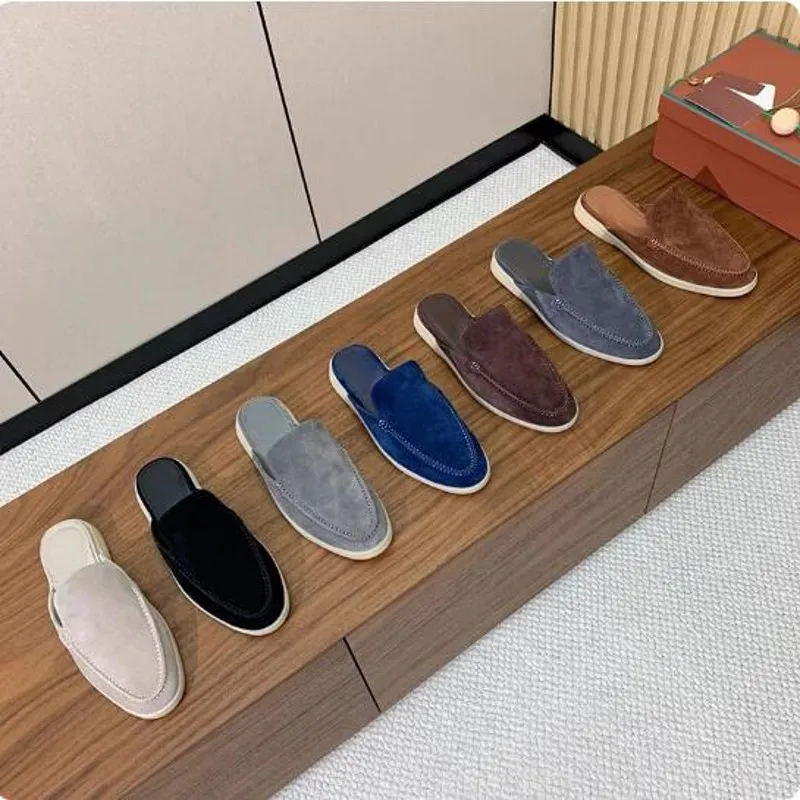 2026 New Mens Slippers Fashion Muller Shoes Cow Suede Leather Fashion Flat heel Mens Slides Shoes Half Slipper Casual Shoes
2026 New Mens Slippers Fashion Muller Shoes Cow Suede Leather Fashion Flat heel Mens Slides Shoes Half Slipper Casual Shoes