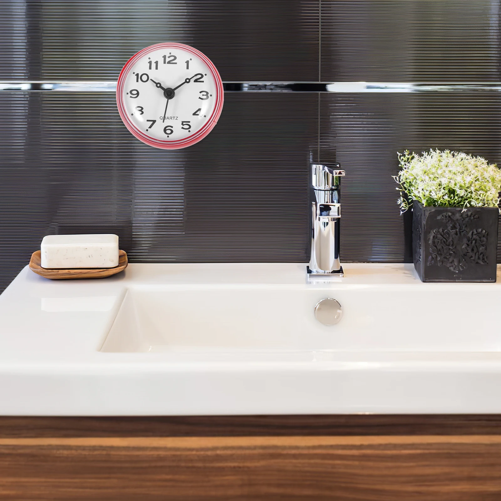 Small Waterproof Bathroom Clock Suction Cup Wall Mounted Design Save Space Living Room Decor Bathroom Clock
Small Waterproof Bathroom Clock Suction Cup Wall Mounted Design Save Space Living Room Decor Bathroom Clock