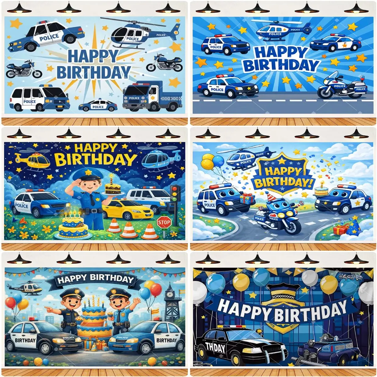 Police Happy Birthday Party Backdrop Kids Birthday Party Cake Smashing Baby Baptism Police Car Helicopter Photo Props Poster
Police Happy Birthday Party Backdrop Kids Birthday Party Cake Smashing Baby Baptism Police Car Helicopter Photo Props Poster