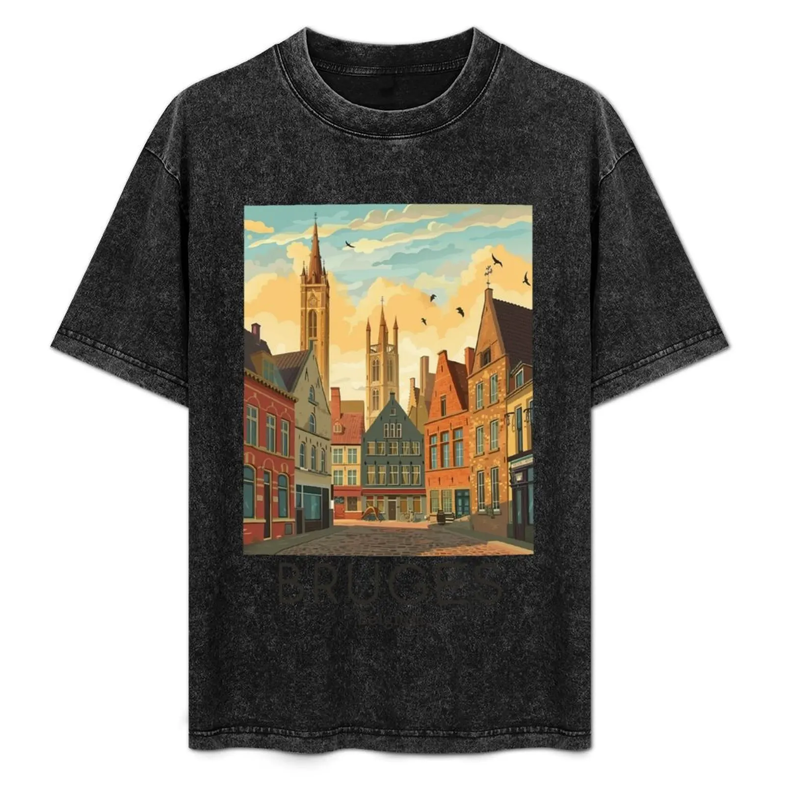 A Vintage Travel Illustration of Bruges - Belgium T-Shirt
A Vintage Travel Illustration of Bruges - Belgium T-Shirt