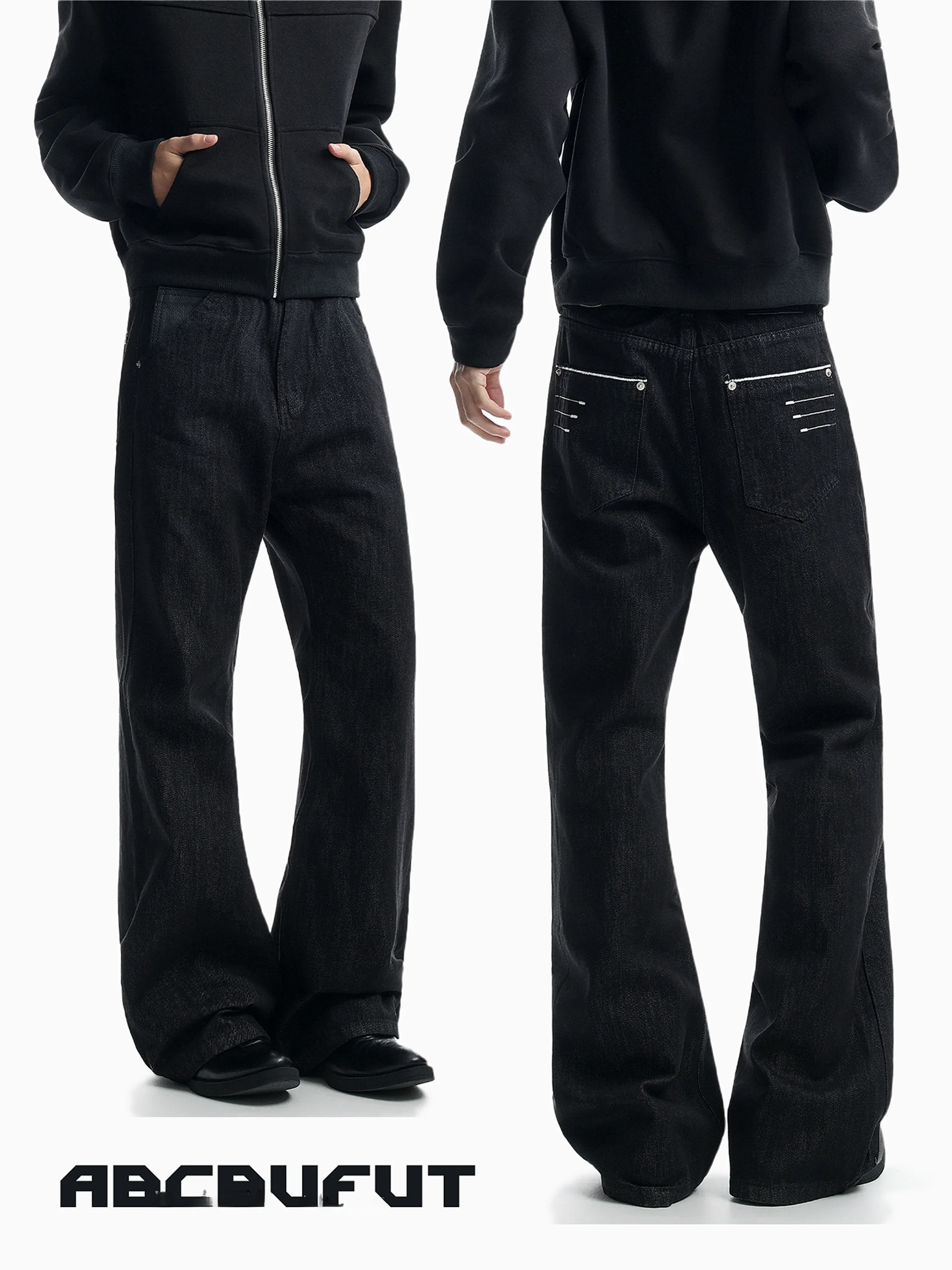Retro American High Street Washed Four-Line Embroidery Jeans Men Loose Micro Flared Straight Leg Long Trousers Trendy CleanFit
Retro American High Street Washed Four-Line Embroidery Jeans Men Loose Micro Flared Straight Leg Long Trousers Trendy CleanFit