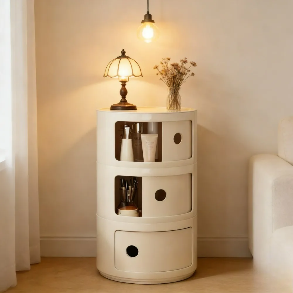 3-Tier Round Storage Cabinet with Drawers & Doors Suitable for Bedside, Sofa Side, Coffee Table - Space-Saving Plastic Organizer with Compact, Assembly, Modern Furniture for Small Spaces, Bathroom,, Dresser Cabinet
3-Tier Round Storage Cabinet with Drawers & Doors Suitable for Bedside, Sofa Side, Coffee Table - Space-Saving Plastic Organizer with Compact, Assembly, Modern Furniture for Small Spaces, Bathroom,, Dresser Cabinet