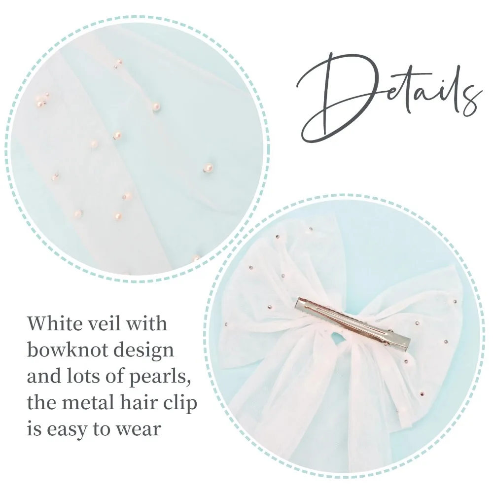White Bridal Headpieces Tulle Bow With Pearls Accessories Wedding Headdress Gift Party Decoration Hair Accessories
White Bridal Headpieces Tulle Bow With Pearls Accessories Wedding Headdress Gift Party Decoration Hair Accessories