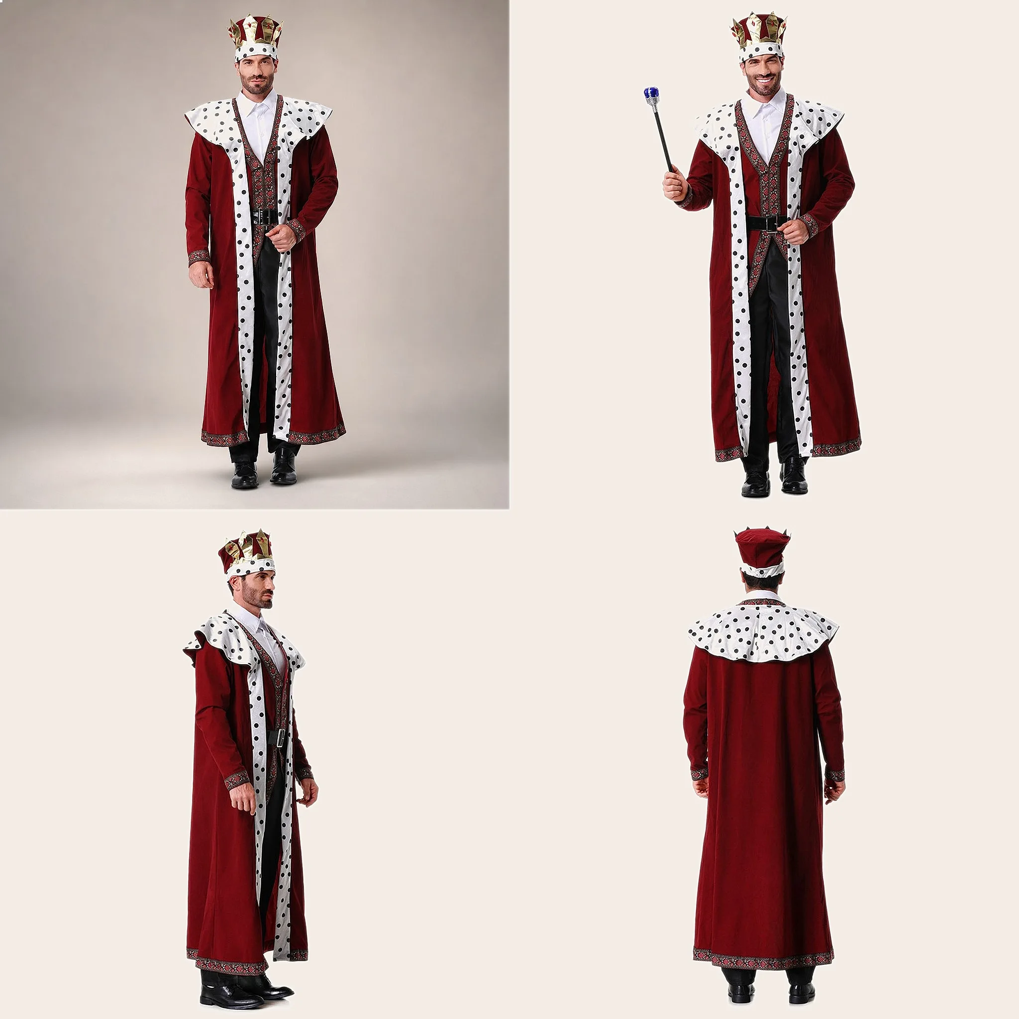 Halloween Medieval King Costume for Men Adult Roman Emperor Tunic Renaissance Fancy Dress Party
Halloween Medieval King Costume for Men Adult Roman Emperor Tunic Renaissance Fancy Dress Party
